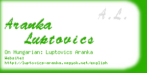 aranka luptovics business card